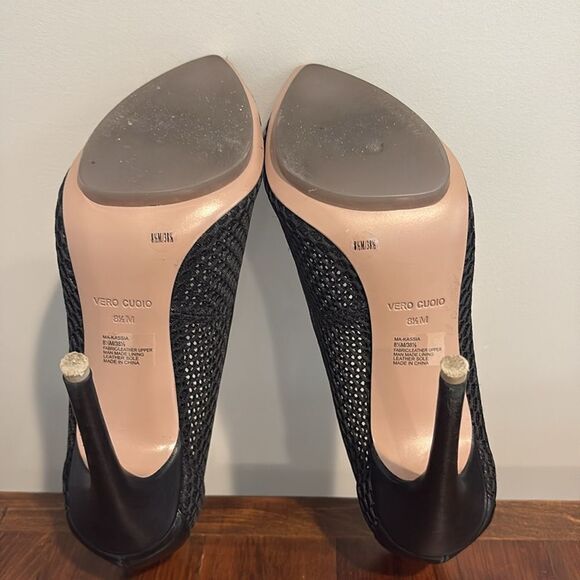 BCBGMaxAzria Mesh Ma-Kassia Black Stilletto Size 8.5 M - Picture 13 of 15